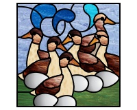 (image for) 12 days of christmas - 6 geese a laying variation 2